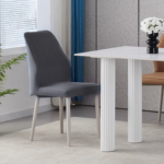 Silla De Comedor Metal Cuero Sintético