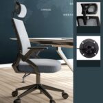 Silla De Oficina Plástico Malla Con Cabecera Gris Yt-401