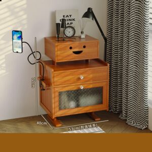 Gabinete con Forma de Robot - Bambú - 52x43 cm - Diseño infantil, color té