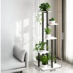 Estante para Plantas - Metal - 40x40x123 cm - Diseño escalonado elegante