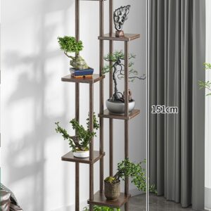 Macetero de bambú 30×30×151cm  Nogal