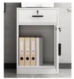 Archivador Oficina Blanco Melamina 65cm 2 Cajones 1 Puerta - Image 3