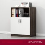 Archivador Oficina Nogal Melamina 2 Puertas