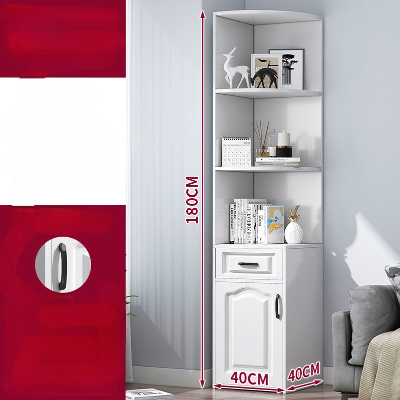 5165601838774-1 Gabinete De Esquina Melamina Gran Capacidad Blanco - Image 1