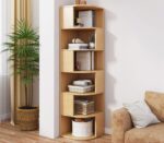 Estante De Libros Melamina Paneles De Proteccion Roble 6 Niveles