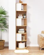 Estante De Libros Melamina Paneles De Proteccion Gris 6 Niveles - Image 2