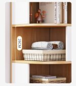 Estante De Libros Melamina Paneles De Proteccion Gris 6 Niveles - Image 3