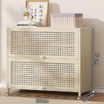 Zapatero de bambú 80×32×73cm  Blanco