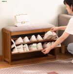 Zapatero de bambú 68×24×45cm - Image 3