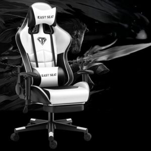 Silla Gamer Ergonómica Plástico Y Cuero Sintetico Blanco YT-011