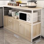 Estante Melamina 3 Puertas Roble Blanco 120x32x80cm