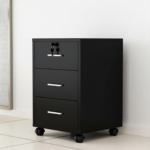 Archivador Melamina Con Llave Negro