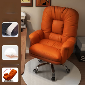 Sillón cómodo cafe con reposapie