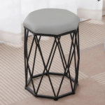 Silla Metalica para mesas de maquillaje (negro)