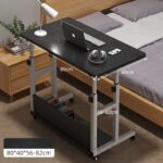 Mesa Auxiliar de Cama Melamina/Metal 80*40cm Negro